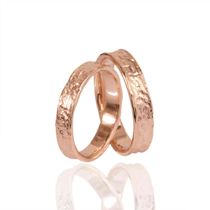 Set Verighete "MANKO" 14K Din Aur Roz
