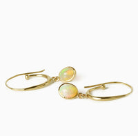 Cercei Din Aur Galben 18k cu mistic opal