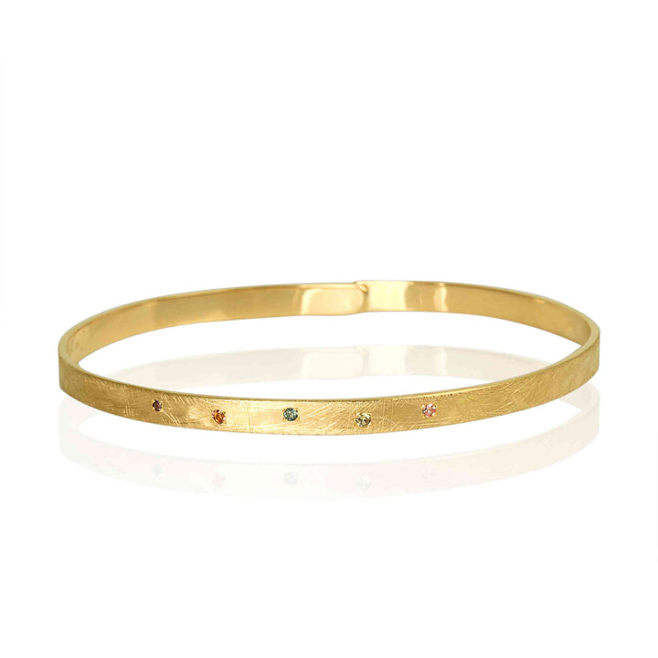 14K Yellow Gold Bracelet with Natural Sapphires