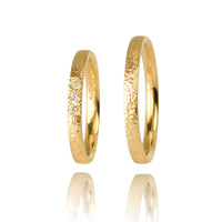 Set Verighete "THALI" 14K Din Aur Galben Cu Diamante Naturale