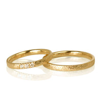 Set Verighete "THALI" 14K Din Aur Galben Cu Diamante Naturale