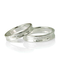 Set Verighete "RAISA" Din Aur Alb 14K Cu Diamante Naturale
