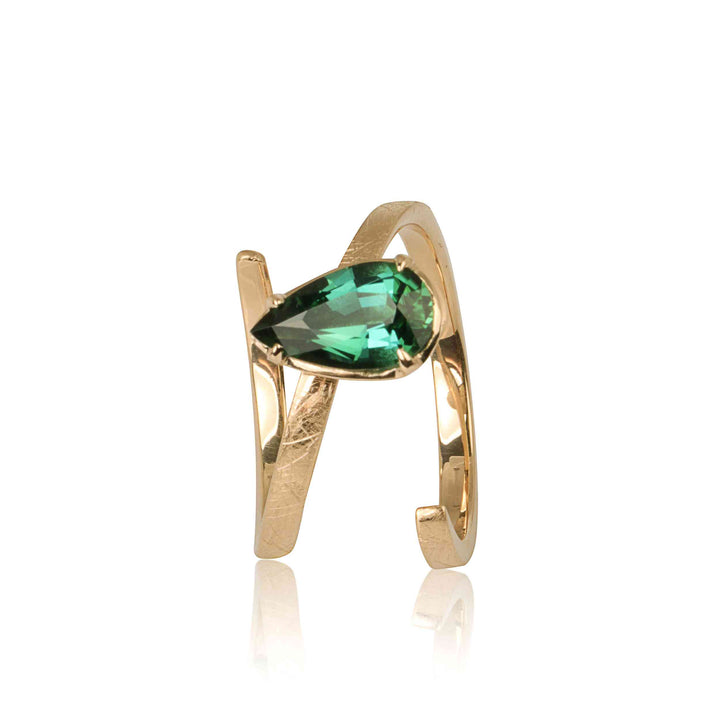 18K Yellow Gold Ring With Tourmaline