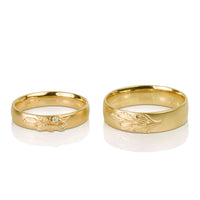 Set Verighete "FORTUNE" Din Aur Galben 14K Cu Diamante