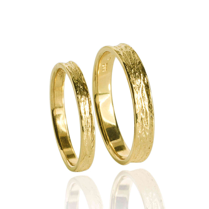 Set Verighete "RIVER" 14K Din Aur Galben