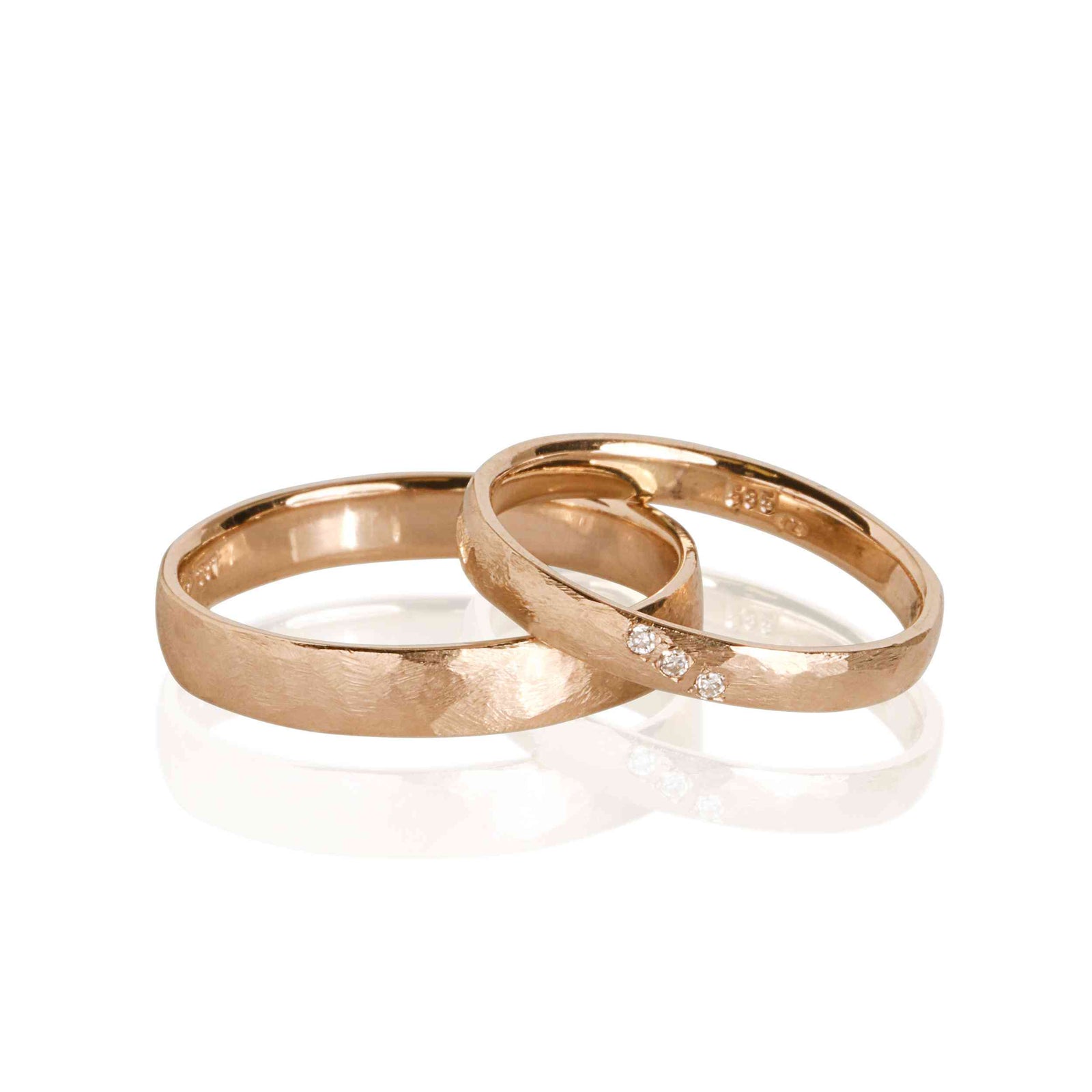Set Verighete "Karmel" 14K Din Aur Roz