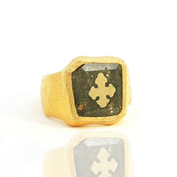 18K Yellow Gold Ring with Brown Diamond 6.00 CT