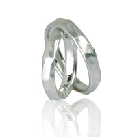 Set Verighete "OROMO" 14K Din Aur Alb