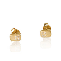 18k Yellow Gold Earrings With Natural Diamonds
