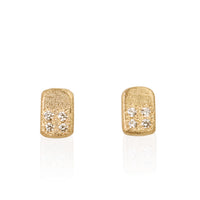 18k Yellow Gold Earrings With Natural Diamonds