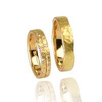 Set Verighete "Almaz II" 19K Din Aur Galben cu diamante