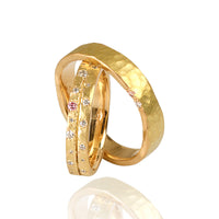Set Verighete "Almaz II" 19K Din Aur Galben cu diamante