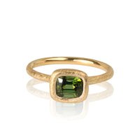 14K Yellow Gold Ring With Green Tourmaline