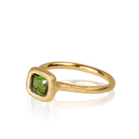 14K Yellow Gold Ring With Green Tourmaline