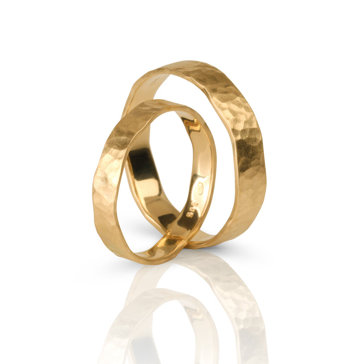 Wedding ring set "SITO NEW" 14K Yellow Gold