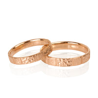 "ANI" 14K Rose Gold Wedding Ring Set