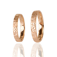 "ANI" 14K Rose Gold Wedding Ring Set