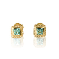 Aquamarine 18K Yellow Gold Earrings