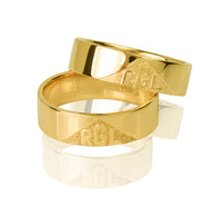 Set Verighete "LETTERS" 14K Din Aur Galben