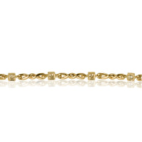 14K Yellow Gold Bracelet with Natural Diamonds