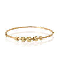 14K Yellow Gold Bracelet with Natural Diamonds