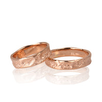 "MANKO custom" 14K Rose Gold Wedding Ring Set