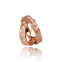 "MANKO custom" 14K Rose Gold Wedding Ring Set