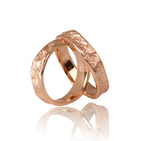 "MANKO custom" 14K Rose Gold Wedding Ring Set
