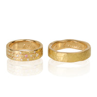 Set Verighete "Almaz" 19K Din Aur Galben cu diamante