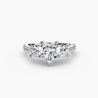 Three-Stone with Pavé Band
