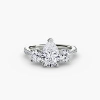 Three-Stone with Pavé Band