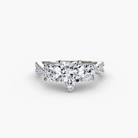 Three-Stone with Pavé Band 2