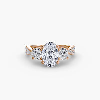 Three-Stone with Pavé Band 2