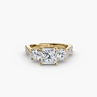 Three-Stone with Pavé Band 2