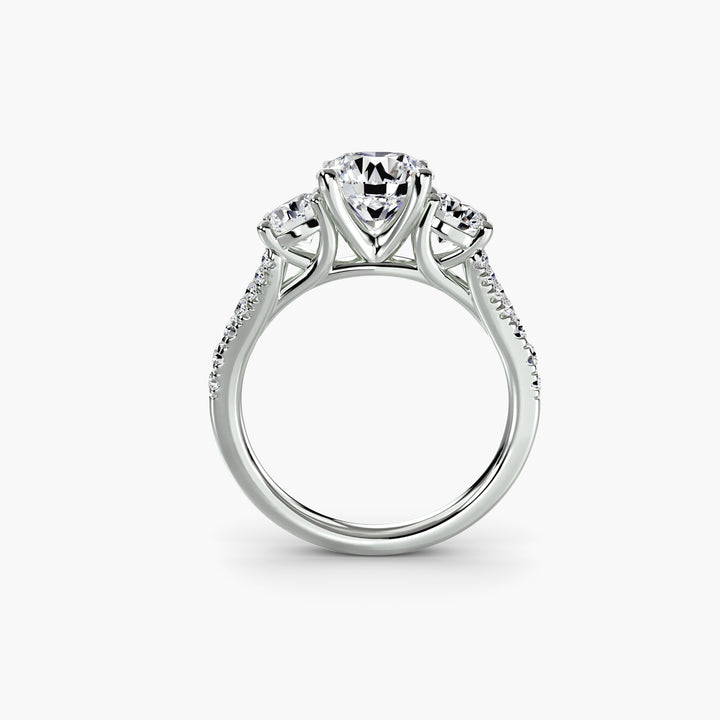 Three-Stone with Pavé Band 3