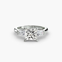Three-Stone Ring (Baguette Side Stones)