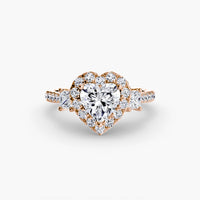 Three-Stone Ring with Halo 2
