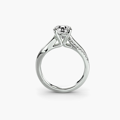 The Split Shank Pavé Solitaire