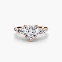Five Stone Ring with Pavé Band