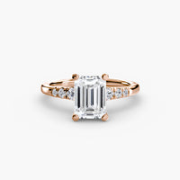 Solitaire with Shoulder Accents