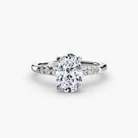 Solitaire with Shoulder Accents
