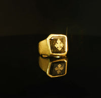 18K Yellow Gold Ring with Brown Diamond 6.00 CT