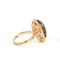 14K Rose Gold Ring With Brown Topaz