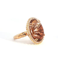 14K Rose Gold Ring With Brown Topaz
