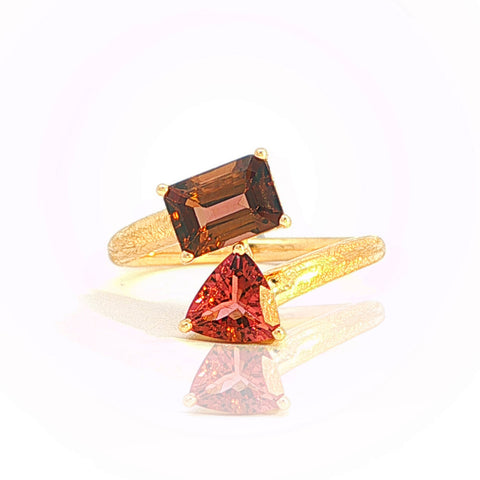 Inel Din Aur Galben 14k Cu Turmalina