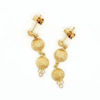 18K Yellow Gold Earrings With Natural Diamonds