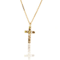14K Yellow Gold Necklace With Natural Diamonds
