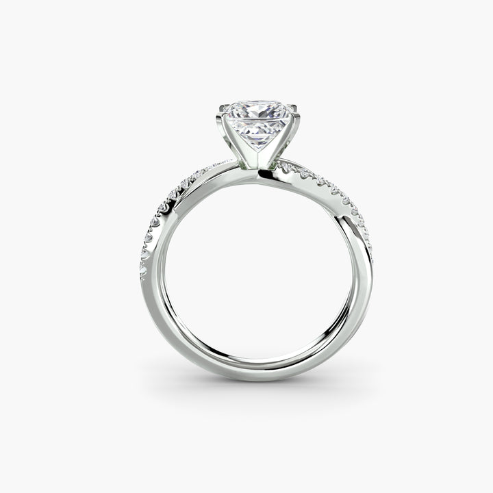 The Emerald Twist Pavé Ring