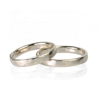 Set Verighete "GALIA" 14K Din Aur Alb Cu Diamante Naturale