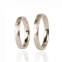 Set Verighete "GALIA" 14K Din Aur Alb Cu Diamante Naturale
